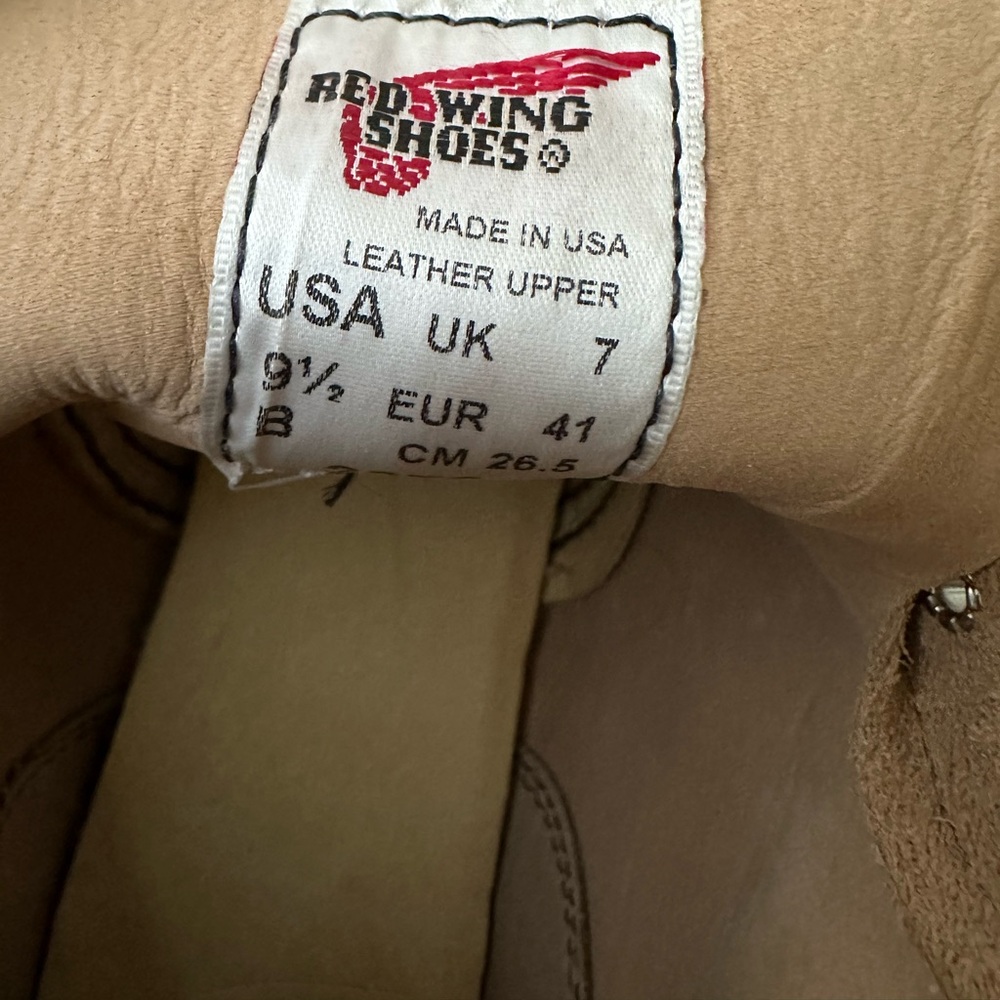 AS NEW women’s red wing moc toe boots 3376 sand Mojave rough out suede size 9.5 - Picture 13 of 14